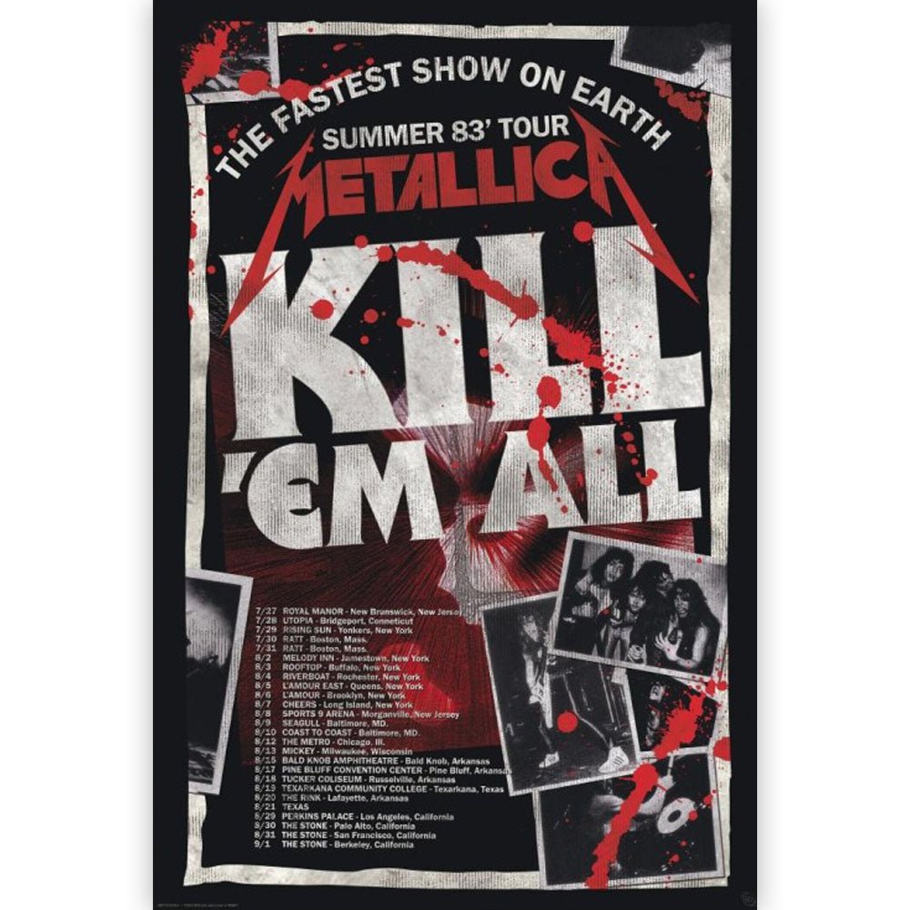 METALLICA メタリカ - Kill'Em All 83 Tour / ポスター - PGS